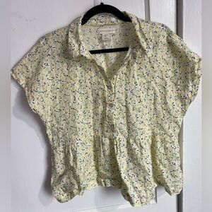 Cynthia Rowley Linen shirt size Large with cute lemon print